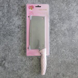 (#111) Paris Hilton High-Carbon Stainless Steel Cleaver Pink Diamond Pattern